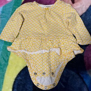 Super pretty yellow long sleeve girl's blouse